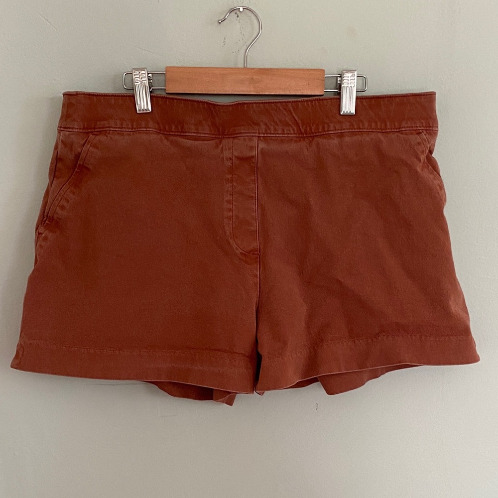 Spanx Women's burnt orange Shorts Size XL with Elastic Waistband